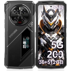 DOOGEE V40 Pro Rugged Smartphone 5G, 36GB+512GB/TF 2TB Telefono Indistruttibile Android 14, Schermo posteriore IPS da 1,47