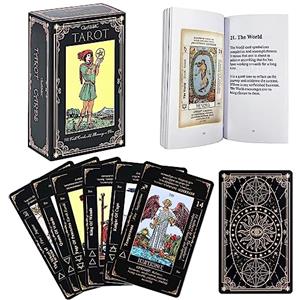 SUNHHX Set di carte di tarocchi, carte di tarocchi per principianti con significati su di loro, carte dei tarocchi con guida per principianti