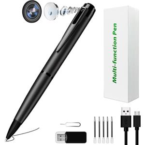 Diprevo Mini Telecamera Spia Nascosta,DIPREVO 1080P Telecamera nascosta Penna Portatile Micro Spy Cam Spia Videocamera Sorveglianza Registrazione di Immagini di Sicurezza con Rilevamento di Movimento (NO SD)