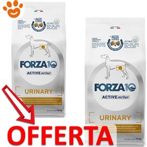 Forza10 Active Urinary Dog All Breeds - Alimento Secco Completo per Cani Adulti, 10kg, Monoprotein con Pesce