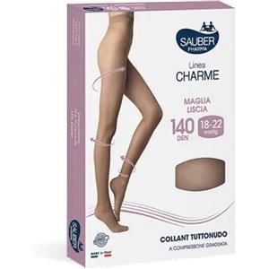 Sauber Charme Collant Tuttonudo 140 Denari Taglia M - Maglia Liscia Invisibile e Confortevole