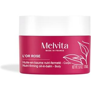 Melvita - Balsamo Rassodante Oro Rosa - Trattamento Corpo Rassodante e Snellente 99% Naturale, Certificato Biologico - Formula Vegana - Vaso 170 ml