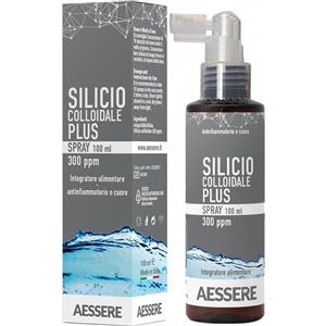 AESSERE Srl Silicio Colloidale Plus Spray 300ppm 100ml - Integratore per Cuore, Vene, Pelle e Ossa