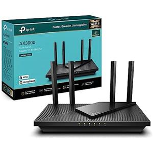 TP-Link Archer Ax55 Router Wifi 6 Dual-Band Ax 3000 Mbps, 5 Porte Gigabit, 1 Porta Usb 3.0, TP-Link Homeshield, Onemesh, Router F, Ftth, Fttb, Ethernet, Tether App, Compatibile Con Alexa, Nero