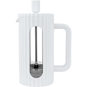 Café Olé Ciao 3 Cup Cafetière, garza in acciaio inox, French Press, bianco