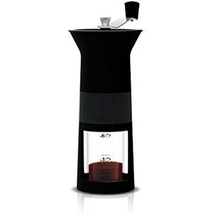 Bialetti DCDESIGN03 Macinacaffè Manuale (con regolatore del Grado di macinatura del caffè), 1/3/6 Tazze, Black, Nero
