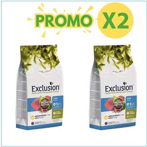 Exclusion Cane Mediterraneo Monoprotein Adulto Medium Tonno PROMO +2 prezzo a pezzo