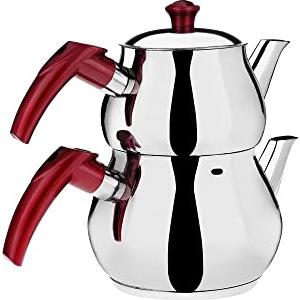 DESTALYA Set teiera turca (Mini Rosso)