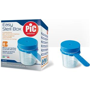 PIKDARE SpA Contenitore Urina 100ml con Manico - Sterile, Monouso, con Scala Graduata