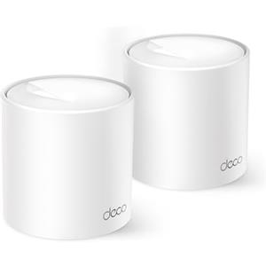 TP-Link Deco X1500(2-pack) Router WiFi 6 Mesh AX1500Mbps, 2 Porte Ethernet Gigabit, Controllo Parental, Router e Ripetitore, Compatibile con Amazon Alexa, 2 Pezzi con Copertura Fino a 370 ㎡