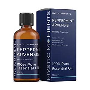 Mystic Moments | Peppermint Arvensis Olio essenziale 100 ml - Olio puro e naturale per diffusori, aromaterapia e massaggio miscele senza OGM vegano