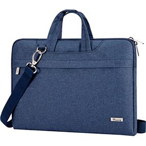 Voova Borsa Porta PC Portatile Custodia Laptop Computer 17 17.3 17,3 Pollici Impermeabile Antiurto con Tracolla e Maniglia Compatibile con Macbook Pro Dell Acer Hp Lenovo Donna Uomo Blu