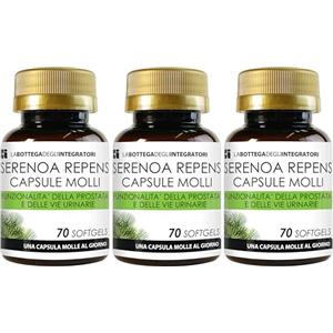 LABOTTEGADEGLIINTEGRATORI SERENOA REPENS 320 MG TITOLATO AL 90% | 210 SOFTGELS | CAPSULE MOLLI PER LA PROSTATA E PER LE VIE URINARIE | 1 PERLA AL GIORNO | LA BOTTEGA DEGLI INTEGRATORI