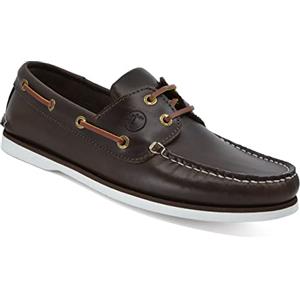 Seajure Scarpe da Barca da Uomo Forvie in Pelle Marrone, Taglia 42