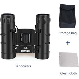 STRAFBRG Ambito di visione notturna, Binocolo professionale 12x32 Telescopio portatile con cordino Borsa for il trasporto Prisma BAK4 ad alto ingrandimento reale Ricerca all'aperto di osservazione HD(Color:8X2