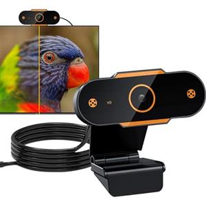 Generico HD Webcam - Camera PC Auto PC per streaming e videochiamate | Webcam per laptop larga angolo con plug & play usb | Camera per computer senza driver per lezioni desktop, zoom, skype e online