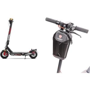 DUCATI Corse Pro-III R, Monopattino Elettrico, Frecce Direzionali Integrate, Pneumatici 10 & Borsa Waterproof per Monopattini Elettrici