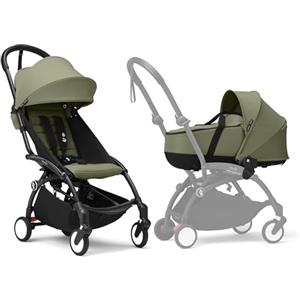 Stokke Passeggino Stokke YOYO3 con Newborn Shell - Include telaio nero, YOYO 6+ Color Pack (Olive) e Newborn Shell (Olive)