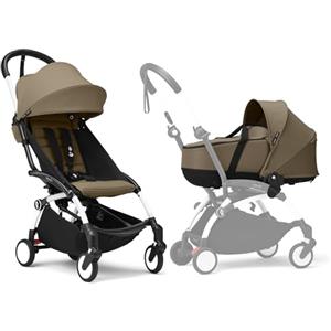 Stokke Passeggino Stokke YOYO3 con Newborn Shell - Include telaio bianco, YOYO 6+ Color Pack (Toffee) e Newborn Shell (Toffee)