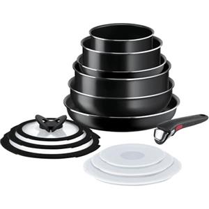 Lagostina Ingenio Easy Start Set 13 Pezzi Batteria di Pentole Padelle Manico Removibile