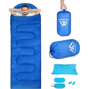 Flintronic 220 x 75 cm Sacco a Pelo, Sacco da Bivacco per Adulti e Bambini, Impermeabile Compatto Sacco a Pelo Portatile, per Campeggio All'aperto, Escursionismo, Campeggio Trekking