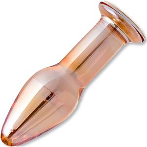 Future of your pleasure Sensual Anal Plug in Vetro 10,5cm ⌀3,3cm - Butt Plug Elegante per Donna, Superficie Liscia, Stimolazione Anale con Effetto Caldo-Freddo, FOPS G63