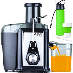 A2D Things Centrifuga Frutta e Verdura Estrattore Professionale 500W Motore Risparmia Energia Elettrodomestico Certificato Estrattore Succo Senza BPA Borraccia Bicchiere Portatili Spazzola Pulizia