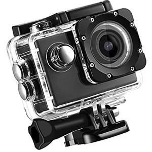 Itonash Action Camera, Action Camera Full HD da 2,0 Pollici K1080HD 12MP Fotocamera Sportiva, Action Cam Subacquea 30 M 98 Piedi Fotocamera Impermeabile e Kit di Accessori di Montaggio