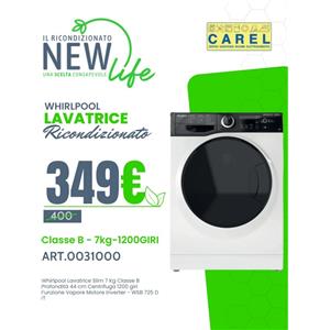 LAVATRICE WHIRLPOOL SLIM 7 KG WSB725DIT CLASSE B