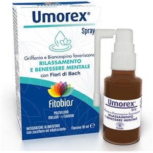 Fitobios Umorex Spray 18 ml - Integratore Alimentare con Scutellaria, Griffonia, Biancospino e Melissa per il Benessere Mentale