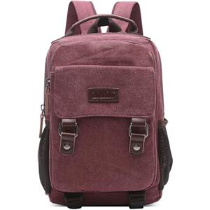 DEEVORCA Moda Tela Zaino Uomo Zainetto per 10.9 Pollici iPad Multiple Tasche Borsa a Tracolla Convertibile Borsa sul Petto Casuale Viaggio Scuola Quotidiano Lavoro Uomo Messaggero Sacchetto Rosso