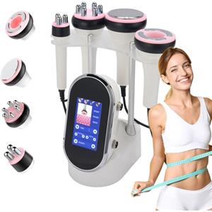 DaoWhisper 4 in 1 Macchina per Cavitazione, 40K Dispositivo Radiofrequenza Viso e Corpo, Massaggiatore Cellulite Gambe e Glutei, Macchina per Scultura Corporea per Dimagrante e Rassodante