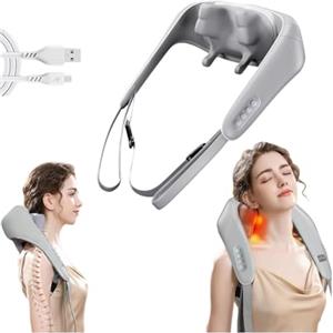 topolenashop Massaggiatore Cervicale Elettrico Professionale per Collo Spalle Schiena Shiatsu