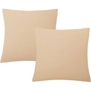 FIGOOO Federe Confezione da 2 Copridivano con Braccioli a Tinta Unita Copridivano Fantasia Lavabile Spandex Fodera per Divano Universale Antiscivolo Copertura per Divano,Beige