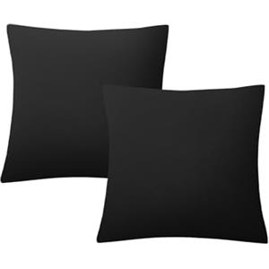 FIGOOO Federe Confezione da 2 Copridivano con Braccioli a Tinta Unita Copridivano Fantasia Lavabile Spandex Fodera per Divano Universale Antiscivolo Copertura per Divano,Nero