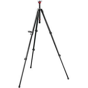 Manfrotto 755XB Treppiede Serie MDEVE in Alluminio con Base Livellante da 50 mm, 3 Sezioni, Colonna Centrale Rimovibile e Livella a Bolla