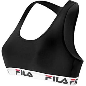 FILA Reggiseno Donna Cotone, Reggiseno Sportivo, Senza Ferretto, Grigio, Taglie M