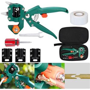 panemy Forbici Professionali per Innesto, Cesoie da Giardino per Innesto, 2 In 1 per Innesto di Alberi Frutto con Due Lame di Ricambio e Pellicola per Innesto per Innesto e Potatura di Alberi Frutto