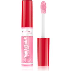 Rimmel London Thrill Seeker Glassy Gloss 10 ml - Lucidalabbra Idratante Effetto Vetro, Tonalità 150 Pink Candy