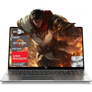 ACEMAGIC PC Gaming Portatile AMD Ryzen 7 6800H(Fino 4,7Ghz),16GB e DDR5 SO-DIMM, 512GB SSD M.2 NVMe, Tastiera Retroilluminata, Laptop 16 Pollici 1920 * 1200P FHD, WiFi-6 BATTERE i7