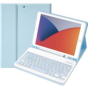 SOPPY Custodia Italiana Tastiera per iPad 9a/ 8a/ 7a Generazione/iPad Pro/Air 3a 10.5