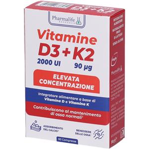 PHARMALIFE RESEARCH Srl Pharmalife Research, Vitamine D3+K2, 60 Compresse