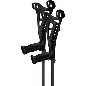 identités 816046.nero identità 49 - Canna inglese - Cavalletto per medica ortopedica - Coppia di canne SafeWalk nere - Tubi in alumium - Maniglie regolabili - 816046.black