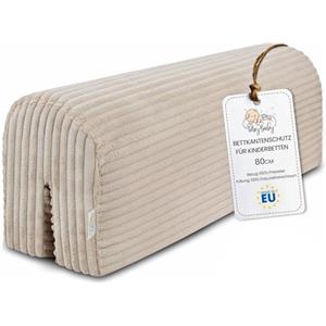 Totsy Baby Paracolpi lettino neonato antisoffoco 80 cm - Protezione schiuma per lettino fasciatoio e culla per i bordi del letto o della culla per bambini da 1 a 3 anni Lincoln Beige B