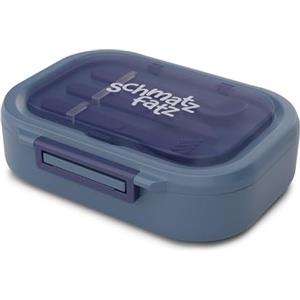 schmatzfatz Klarstein Schmatzfatz - Portapranzo Ermetico, Lunch Box Con 3 Scomparti, Tritan Senza BPA, Lavabile In Lavastoviglie, Include Le Posate, Design Colorato, Blu Porcellana, Compatto & Portatile