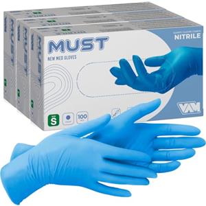 Eurocali 300 Guanti Blu Nitrile Monouso 3,5gr Non Sterili Senza Lattice e Senza Talco per Pelli Sensibili Colore Blu Taglia S