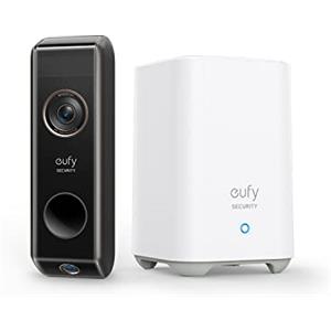 eufy Security Video Doorbell S330 Camera con Homebase, doppio rilevamento del movimento, rilevamento dei pacchetti, 2K HD, riconoscimento famiglia, nessun costo mensile, 16 GB archiviazione locale