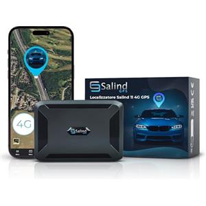 Salind GPS Salind 11 4G - Localizzatore GPS per Auto, Moto e Altri Veicoli, Notifiche di allarme, Localizzatore con Magnete, Batteria fino a 70gg in Mod. Standby, Tracciamento in Tempo Reale