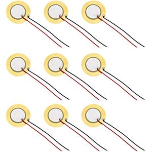 YINETTECH 30PCS 27mm Piezo Elemento Piezo Pickup Chitarra Pickup Trasduttore Precablato Trigger Buzzer Amplificatori Dischi con Conduttori per Chitarra Acustica