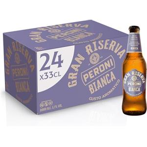 Peroni Birra Gran Riserva Bianca, Cassa Birra Con 24 Birre In Bottiglia Da 33 Cl, 7.92 L, Dal Gusto Aromatico E Fresco, Gradazione Alcolica 5.1% Vol